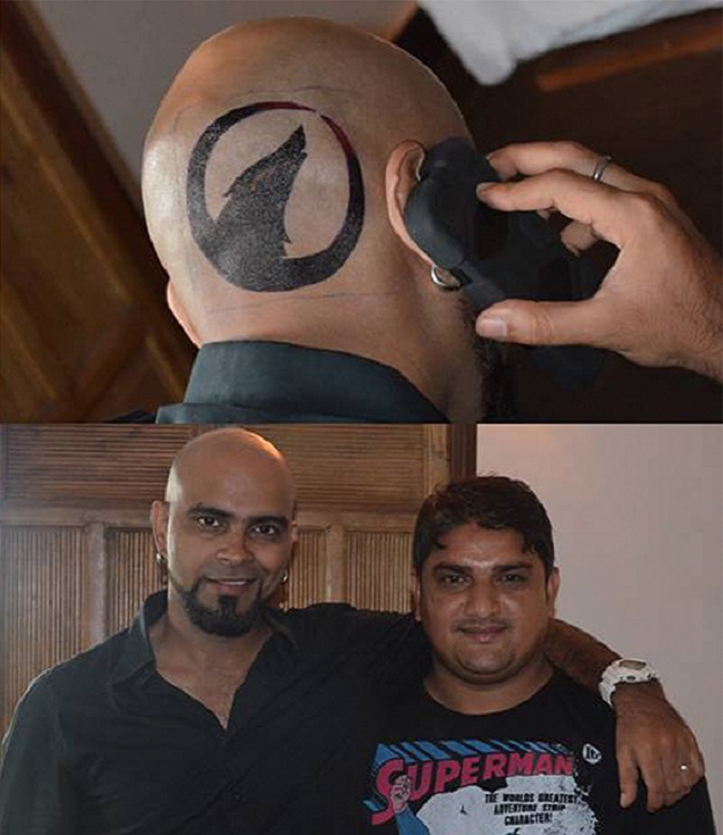 Actor Raghu Ram's Tattoo Done By Mukesh Waghela At Moksha Tattoo Studio. Tattoo done for shooting purpose