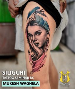 Portrait Tattoo By Mukesh Waghela The Best Tattoo Artist At Siliguri Tattoo Seminar India.