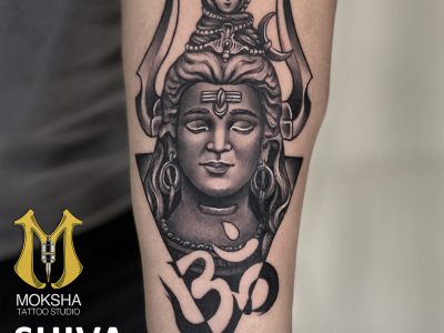 Shiva Tattoo by Mukesh Waghela The Best Tattoo Artist In Goa At Moksha Tattoo Studio Goa India.