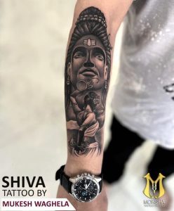 Mukesh Waghela expertise in creating Lord Shiva tattoos
